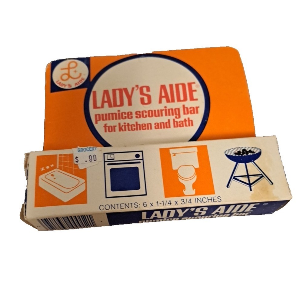 Vintage Retro Lady's Aide Pumice Scouring Bar for Kitchen and Bath 1960's 1970's